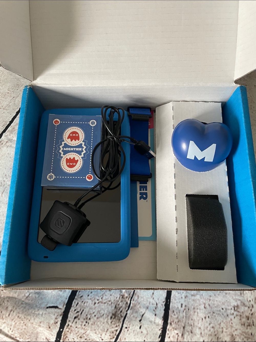 Mightier Blue Therapy Game Kit with Heart Stress Ball-Not Tested USB Cord Needed